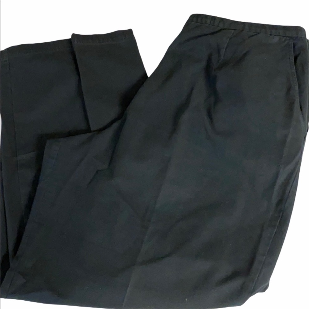 Eileen Fisher Black Canvas Comfort Pants Plus